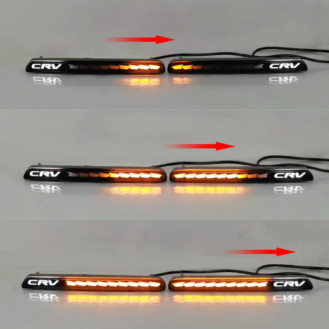 2pcs Rear Bumper Turn Light Indicators Fog Lamp For Honda CRV 2023-2025 | LED High Penetration Light Source | Car Dynamic Turn Signal Brake Warning Lamp