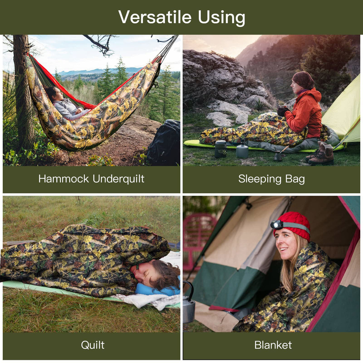 Hammock Underquilt, Insulated 4-Season Under Blanket