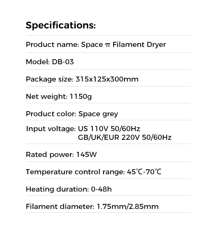 Creality Space Pi Filament Dryer Box