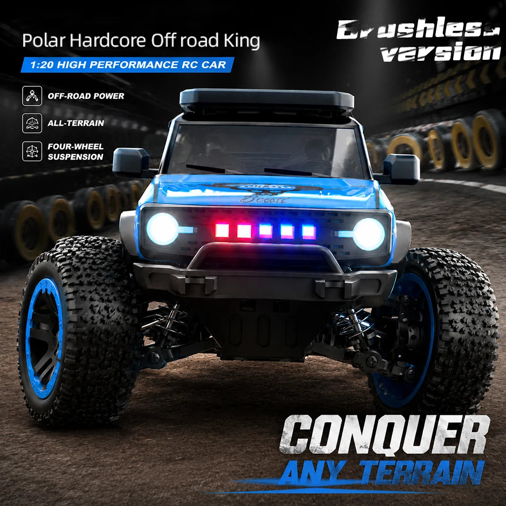 ZNLYRION RC Car SG201MAX PRO 1:20 4WD  40KM/H Brushed or 55KM/H Brushless Full Proportional Remote Control Truck with LED Lights Independent Suspension Metal Drive Shaft