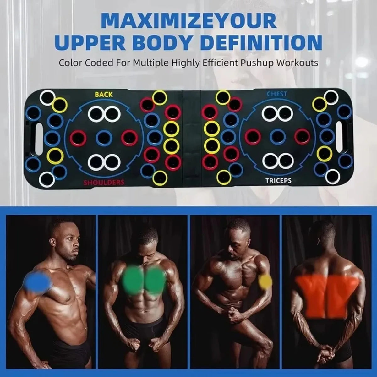 Foldable Push-Up Board Set with Handles