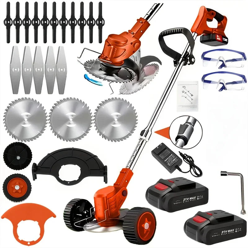 Cordless Lawn Trimmer, Edger and Brush Cutter for Garden and Yard