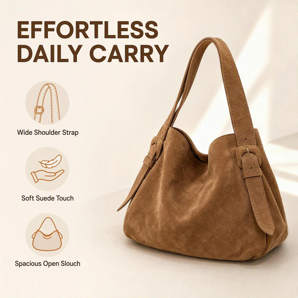 Vintage Large-Capacity Bucket Shoulder Bag