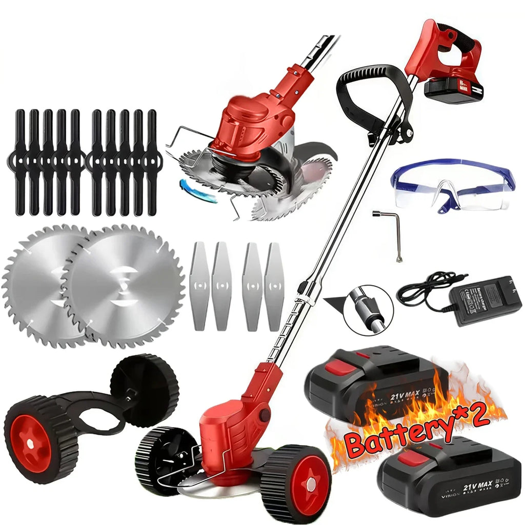 Cordless Lawn Trimmer, Edger and Brush Cutter for Garden and Yard
