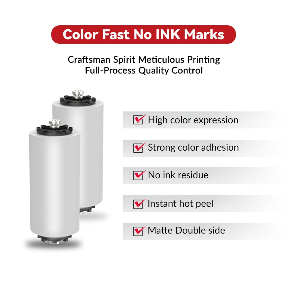 DTF Transfer Film Roll A3 Double Sided Matte Heat Transfer Paper Hot & Cold Peel PET Film Direct to Film for T-Shirts Textile