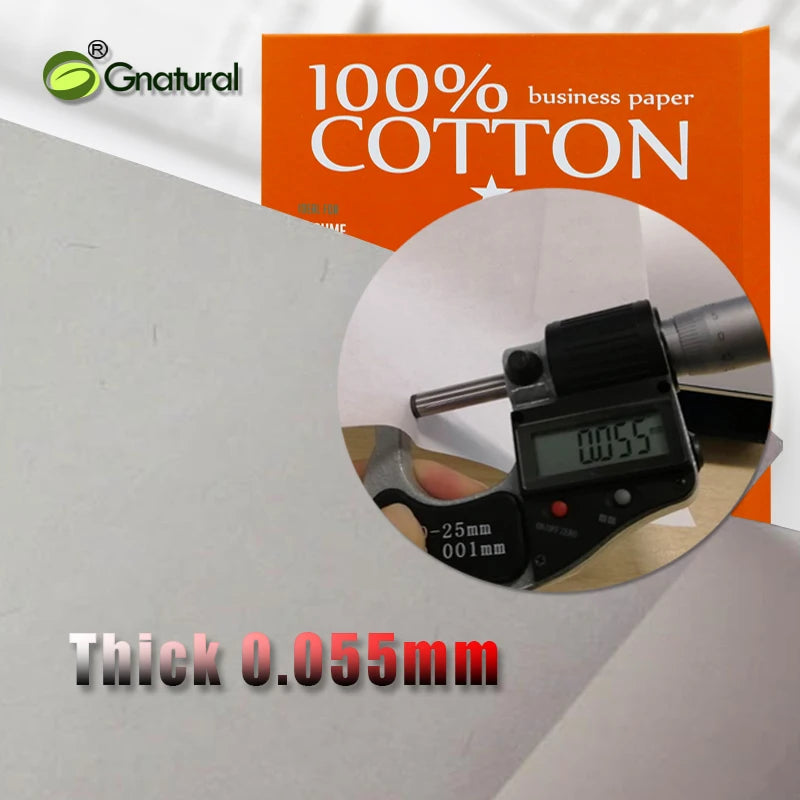 36gsm, 100% Cotton Paper, Letter Size 216*279mm, White Color, with Red&Blue Fiber, Starch-Free, Waterproof, 350 Sheets, MCYT001