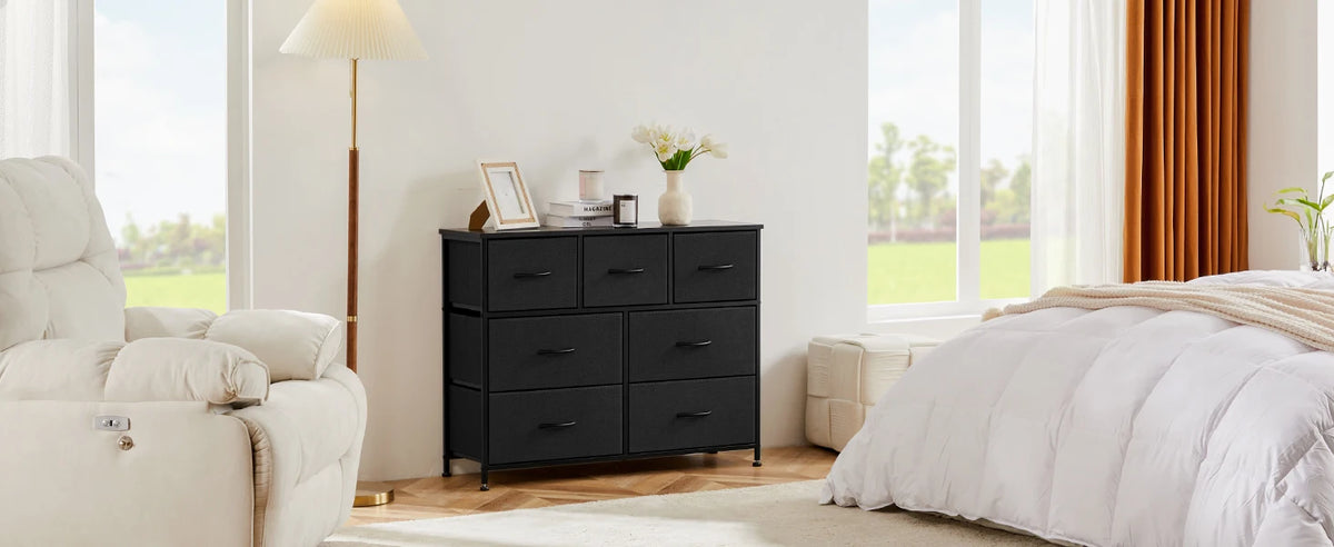 7-Drawer Fabric Dresser for Bedroom
