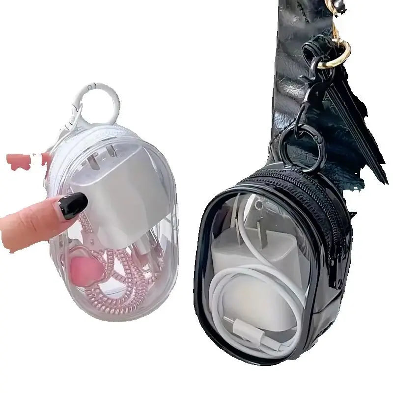 Mini Clear Zipper Pouch with Keychain Loop