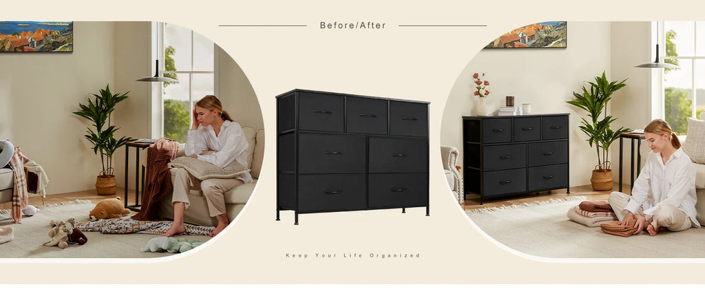 7-Drawer Fabric Dresser for Bedroom
