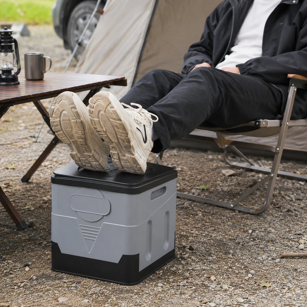Portable Folding Car Toilet with Lid