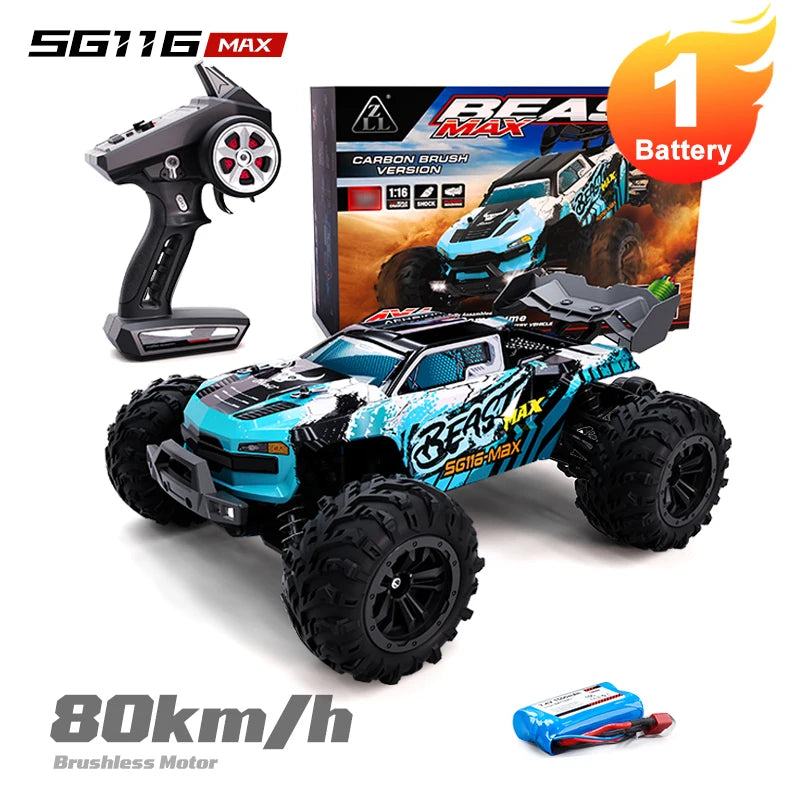 RC Car Buggy 1:16 4 Wheel Drive Off-Road SG116MAX PRO Vehicle Optional Brushless Motor Anti-Slip Tire Remote Control Racing Truck