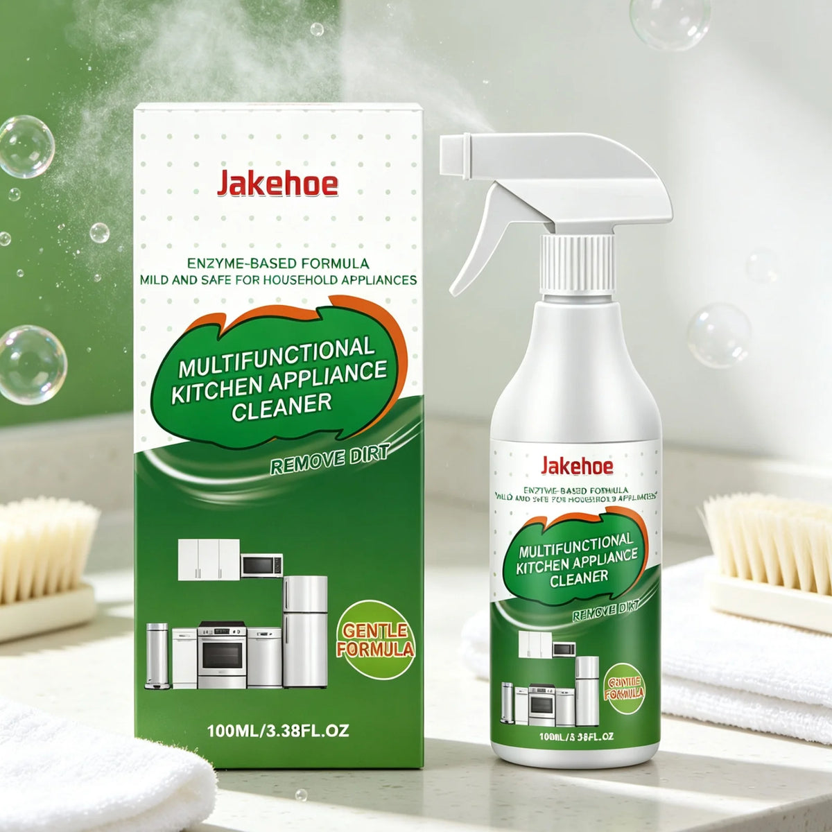 Jakehoe Kitchen Appliance Cleaner Powerful Decontamination Deep Stain Removal Refresh Kitchen Odors Multi Purpose Kitchen Spray