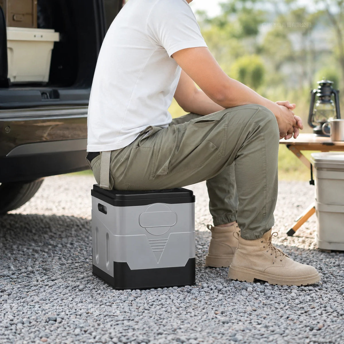 Portable Folding Car Toilet with Lid