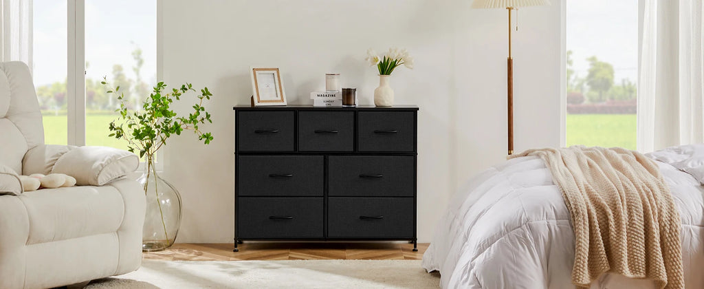 7-Drawer Fabric Dresser for Bedroom