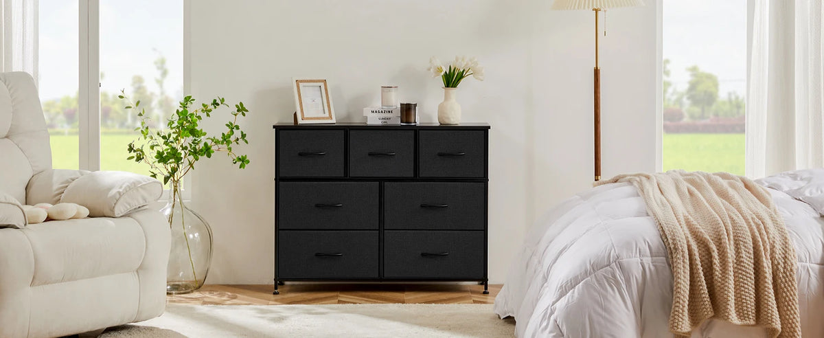 7-Drawer Fabric Dresser for Bedroom