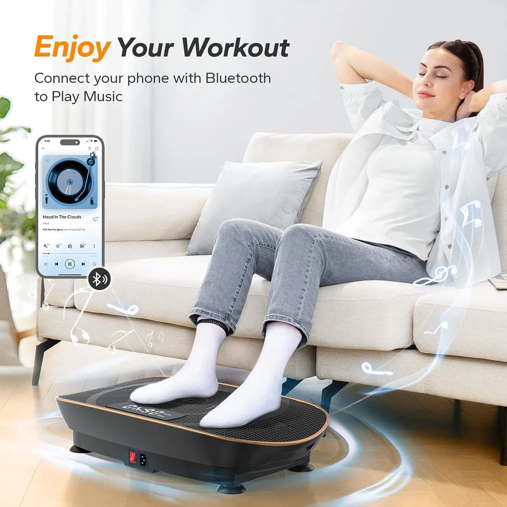 MERACH Vibration Plate Exercise Machine Whole Body Workout Power Vibrate Fitness Platform Vibration Weight Loss&Shaping