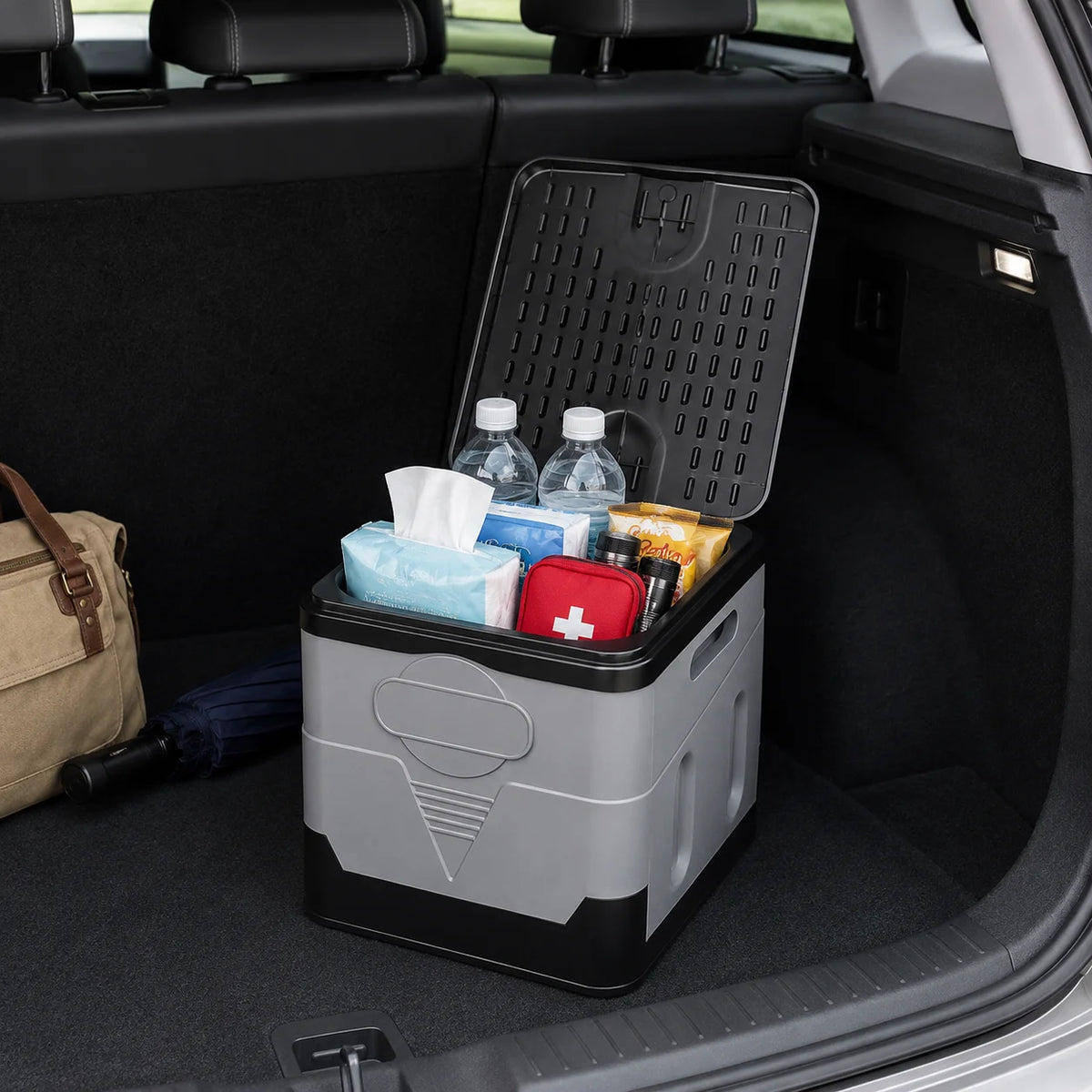 Portable Folding Car Toilet with Lid
