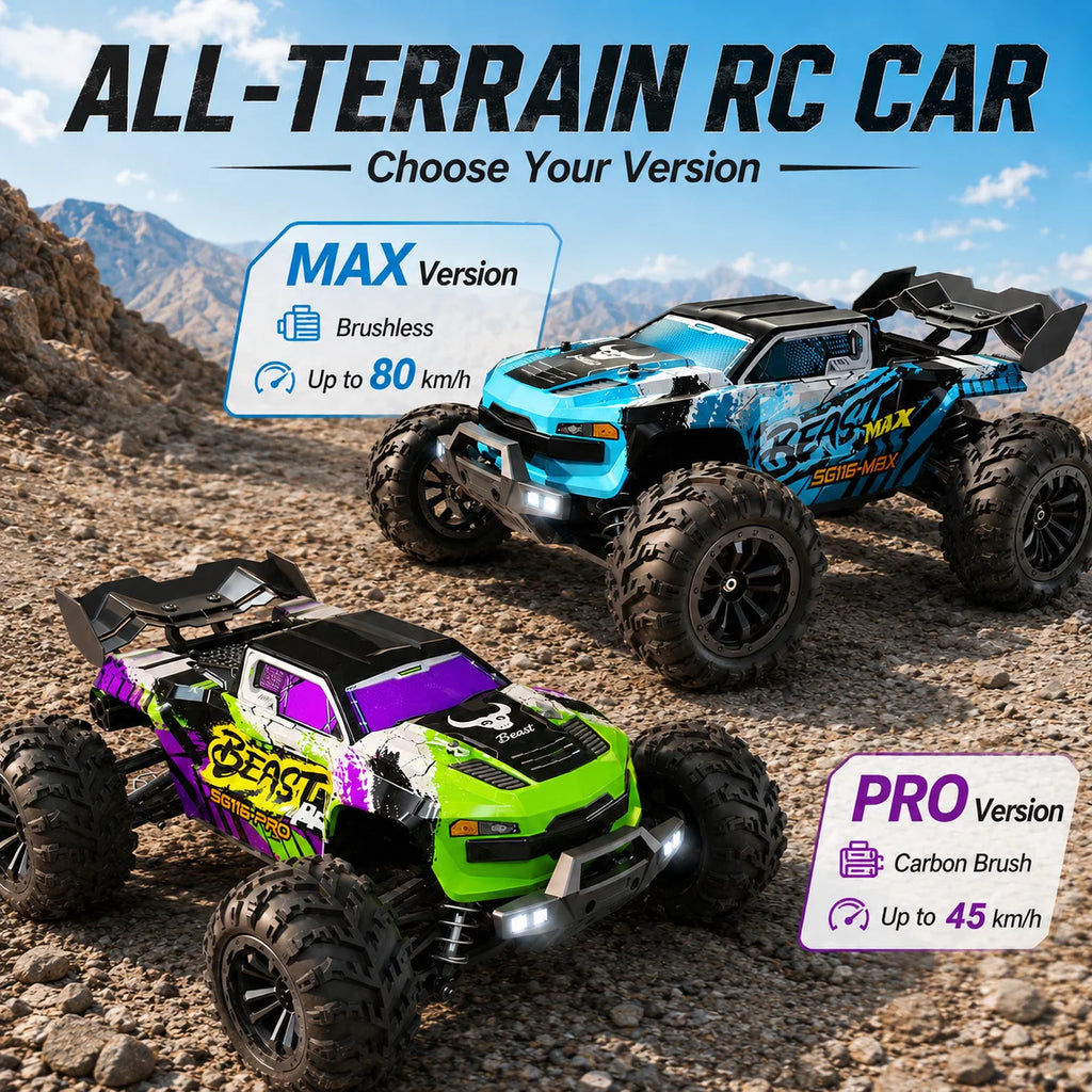 RC Car Buggy 1:16 4 Wheel Drive Off-Road SG116MAX PRO Vehicle Optional Brushless Motor Anti-Slip Tire Remote Control Racing Truck