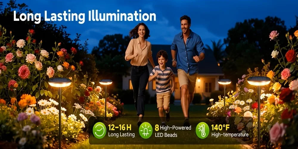 Solar Powered Pathway Lights Outdoor Garden Swaying Light IP65 Waterproof for Planter Flowers Landscape Lighting Decoration Warm