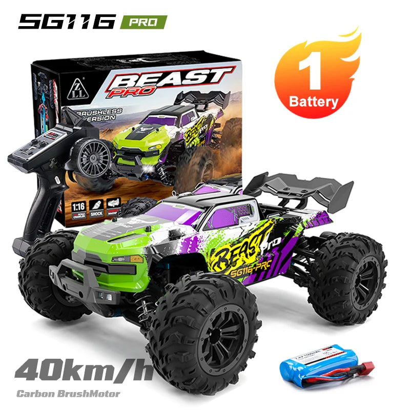 RC Car Buggy 1:16 4 Wheel Drive Off-Road SG116MAX PRO Vehicle Optional Brushless Motor Anti-Slip Tire Remote Control Racing Truck