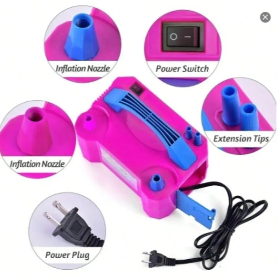 1pc Electric Balloon Air Cushion Pump Tool, Portable Automatic Inflation Machine, Double Hole Inflation Device, Inflation Machin