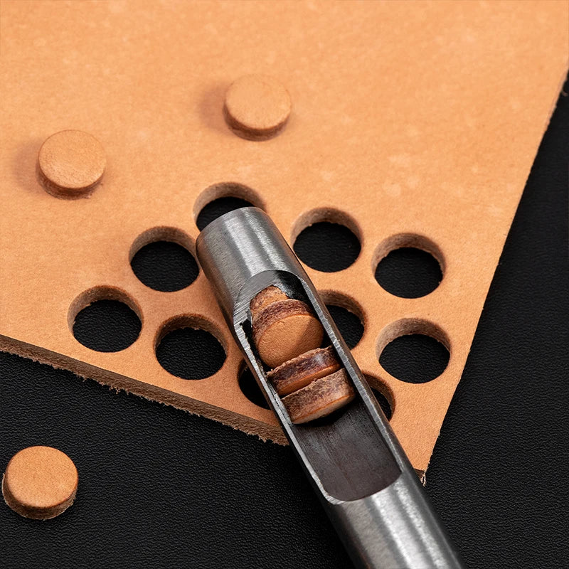 WUTA Basic Series 5-15 Pcs Leather Hollow Punch Set Round Hole Steel DIY Craft Working Tools for Watch Band,Fabric,Plastics,Gask