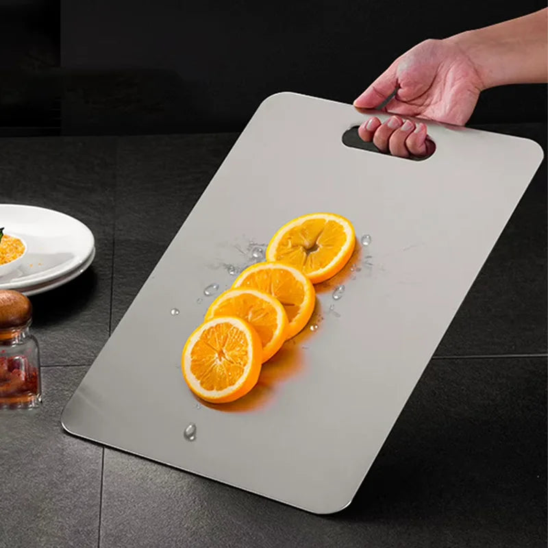 Stainless Steel Thickened Cutting Board Antibacterial Mildew-proof Kneading Dough Board Kitchen Fruit Vegetable Cutting Board