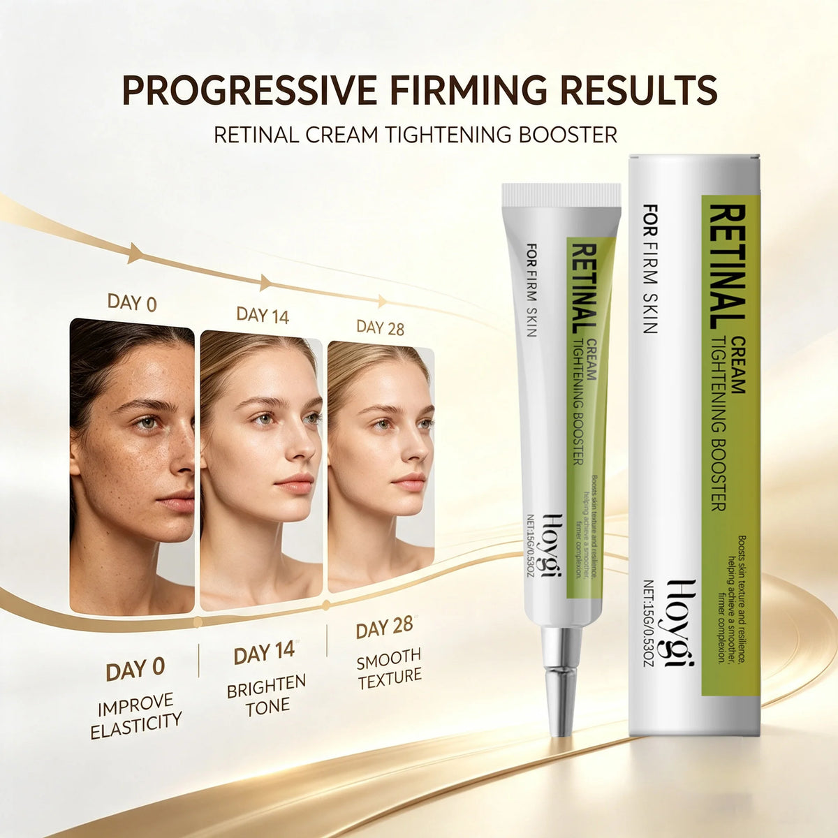 Retinal and Retinol Firming Cream for Face, Eyes and Neck, Smoothing Moisturising Balm, K-Beauty Skincare