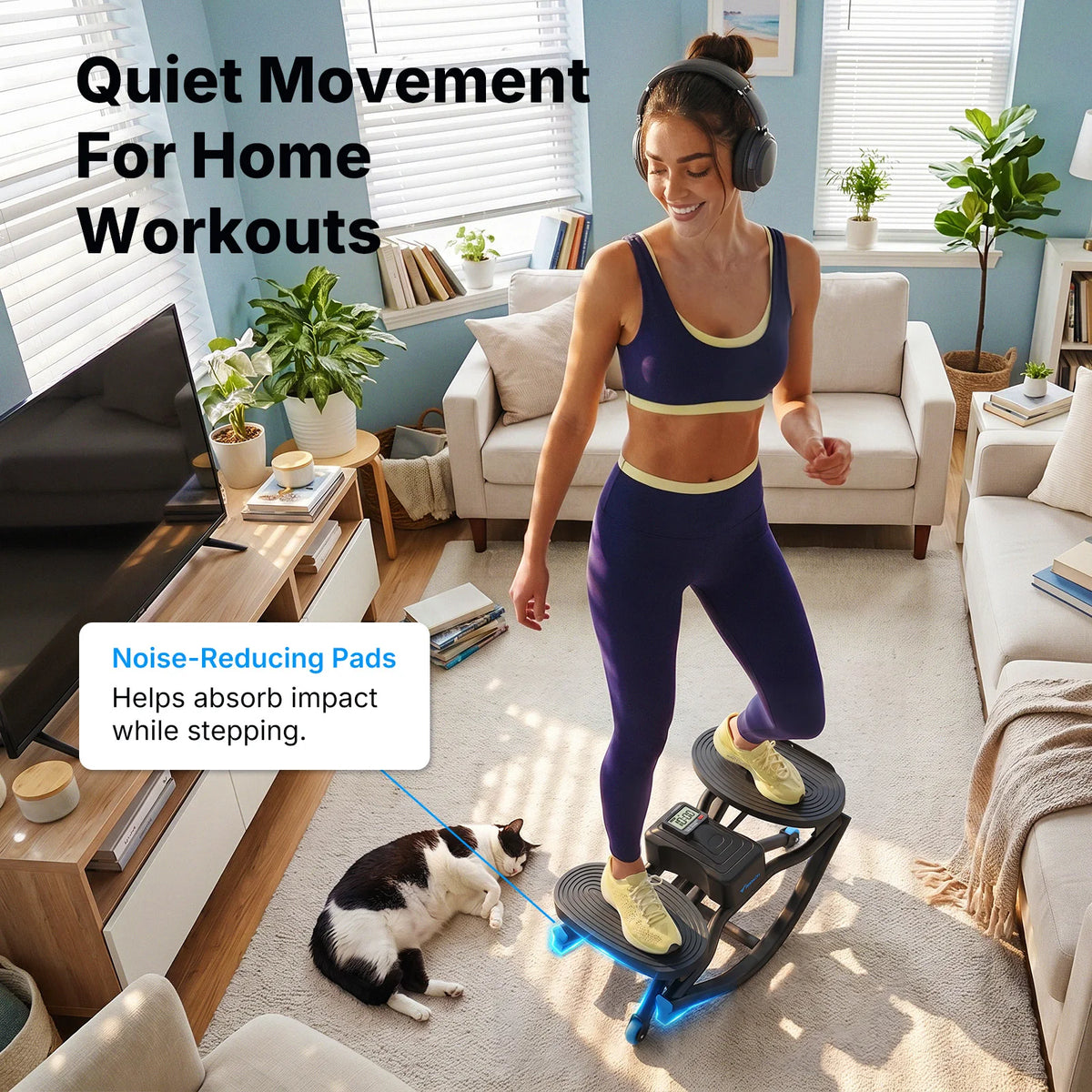 MERACH Rocking stepper 300 lbs Weight Capacity Ab Twist Board Workout Exercise Equipment for Slim Waist and Core Ab Exercise Silent Noiseless Rock Stepper Machine for Home Apartment Dorm Office Gym