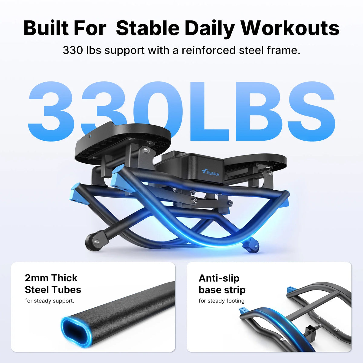 MERACH Rocking stepper 300 lbs Weight Capacity Ab Twist Board Workout Exercise Equipment for Slim Waist and Core Ab Exercise Silent Noiseless Rock Stepper Machine for Home Apartment Dorm Office Gym