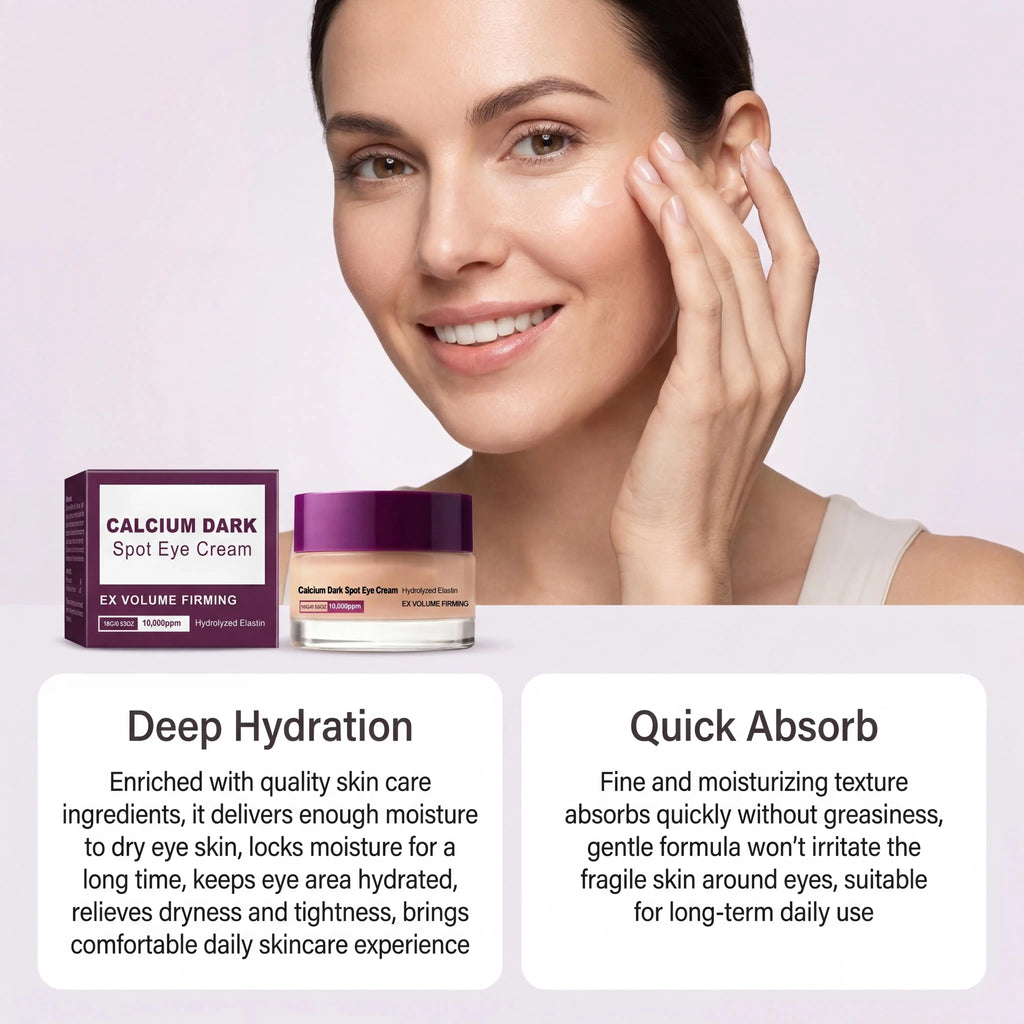 Calcium Dark Spot Eye Cream Tallow Extract Rebuild Elasticity Firming Dark Circle Reducing Hydrating Nourishing Anti Aging Tightening Skin Care
