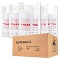 Heavy Duty Thank You T-Shirt Carry Bags, White, 1000 Count, 11.5 X 6.5 X 22 in, HDPE Grocery Shopping Bags