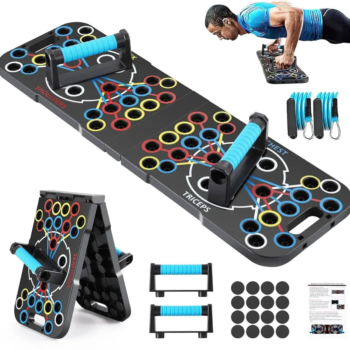 Foldable Push-Up Board Set with Handles