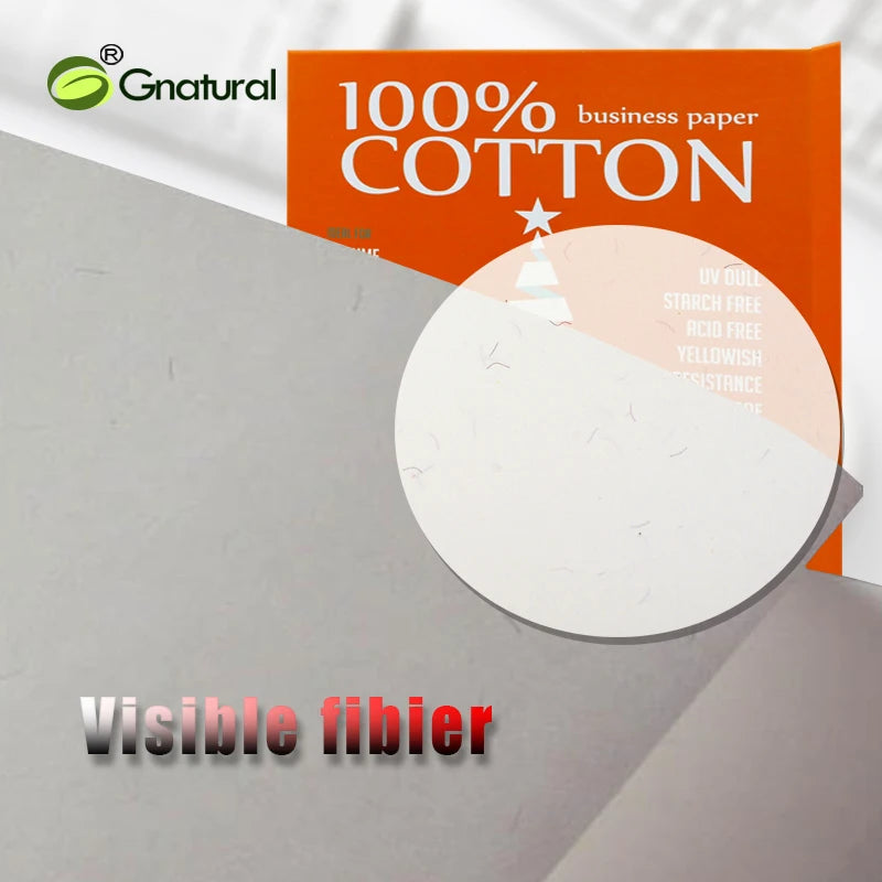 36gsm, 100% Cotton Paper, Letter Size 216*279mm, White Color, with Red&Blue Fiber, Starch-Free, Waterproof, 350 Sheets, MCYT001