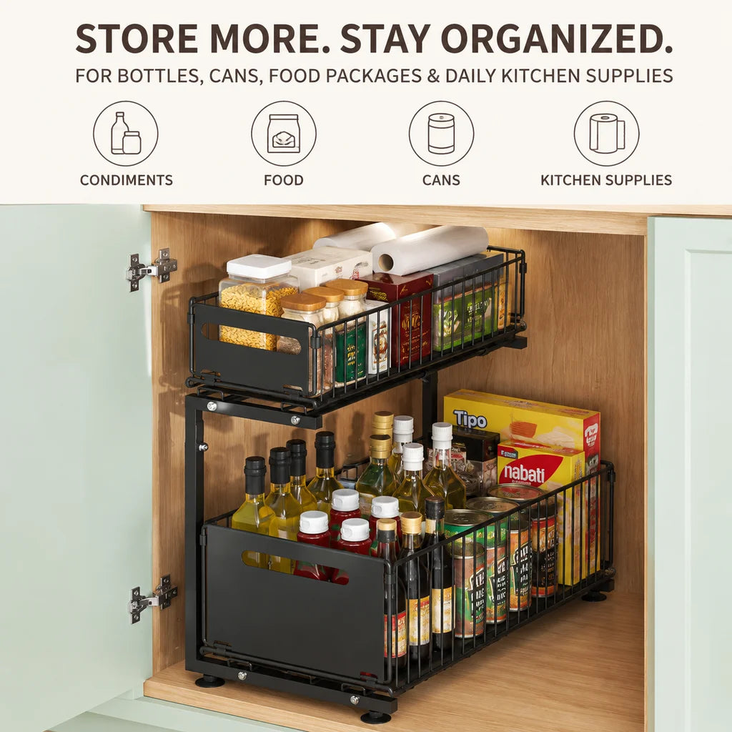 2-Tier Pull-Out Under Sink Organizer