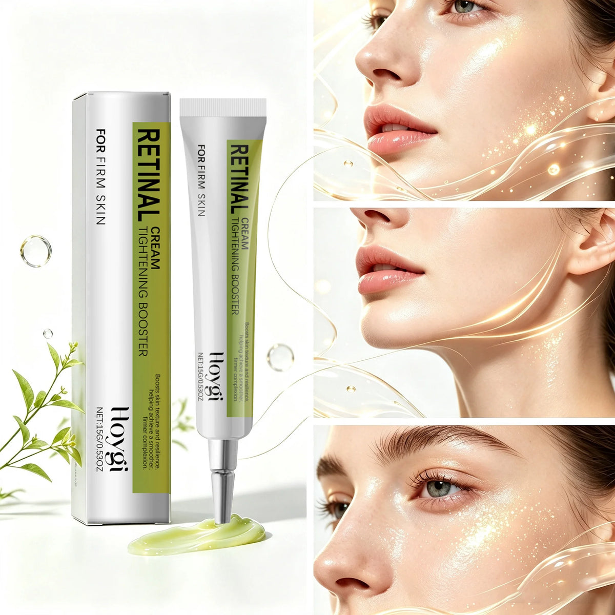 Retinal and Retinol Firming Cream for Face, Eyes and Neck, Smoothing Moisturising Balm, K-Beauty Skincare