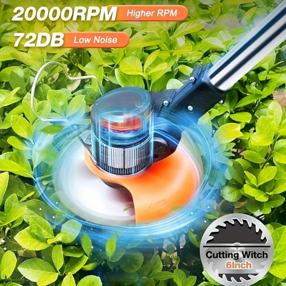 Cordless Lawn Trimmer, Edger and Brush Cutter for Garden and Yard