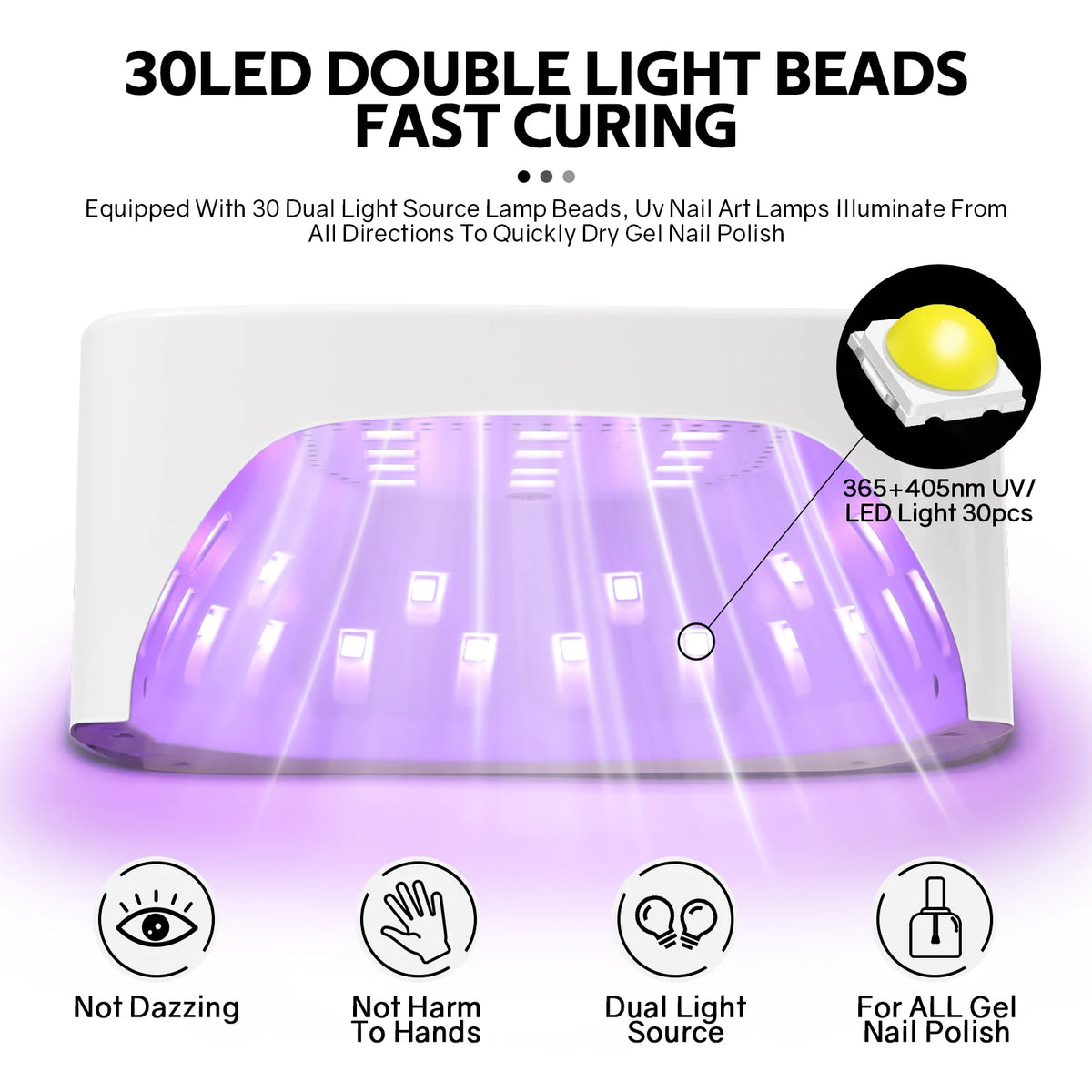 168W Rechargeable UV LED Nail Lamp with LCD Display and Auto Sensor