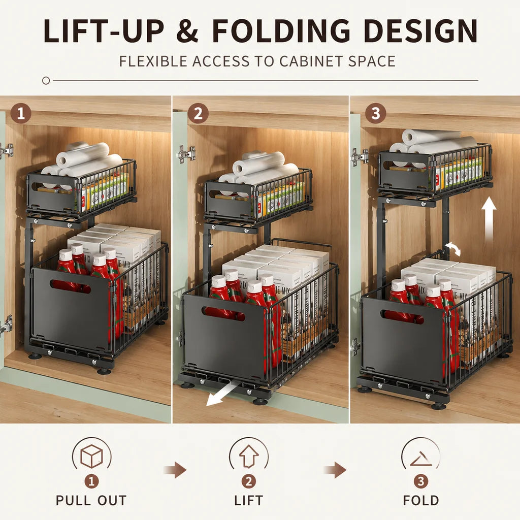 2-Tier Pull-Out Under Sink Organizer