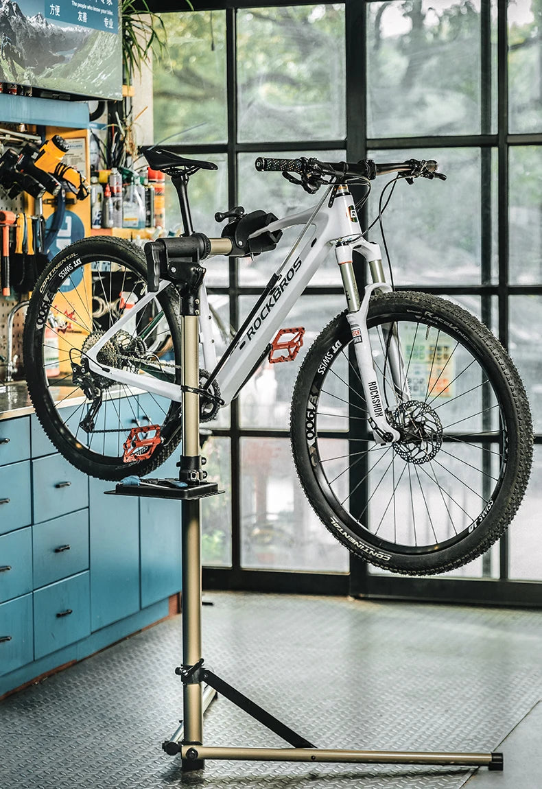 ROCKBROS Bicycle Repair Stand Aluminum Alloy Bike Work Stand Bike Rack Holder MTB Road Bicycle Maintenance Repair Tools Rack