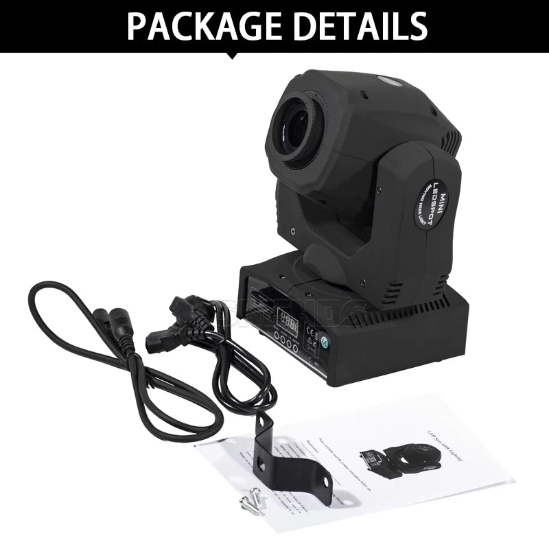 SHEHDS Lyre LED 60W Gobo Moving Head Lighting Spot Light Stage Light Wedding Christmas Birthday DJ Disco KTV Bar Event