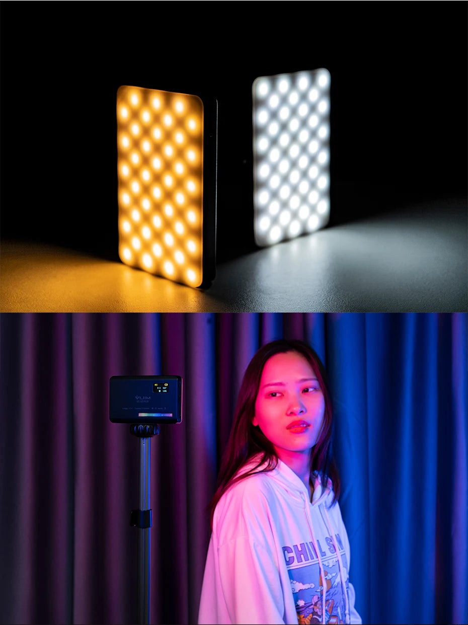 Ulanzi VL120 RGB LED Video Light, Rechargeable 3100mAh Mini Fill Light for Camera and Phone