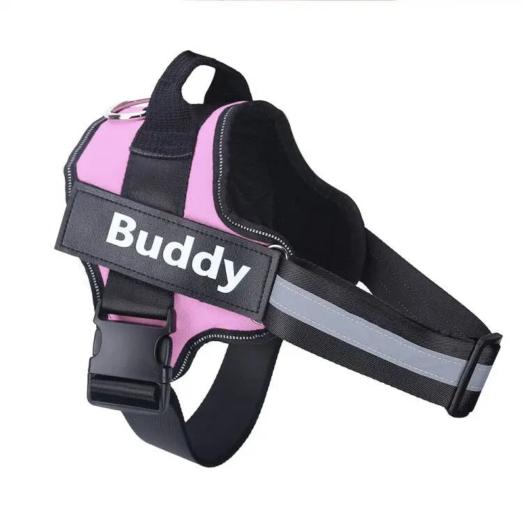 Personalized No-Pull Dog Harness, Reflective Breathable Vest for Small to Large Dogs, Walking and Training