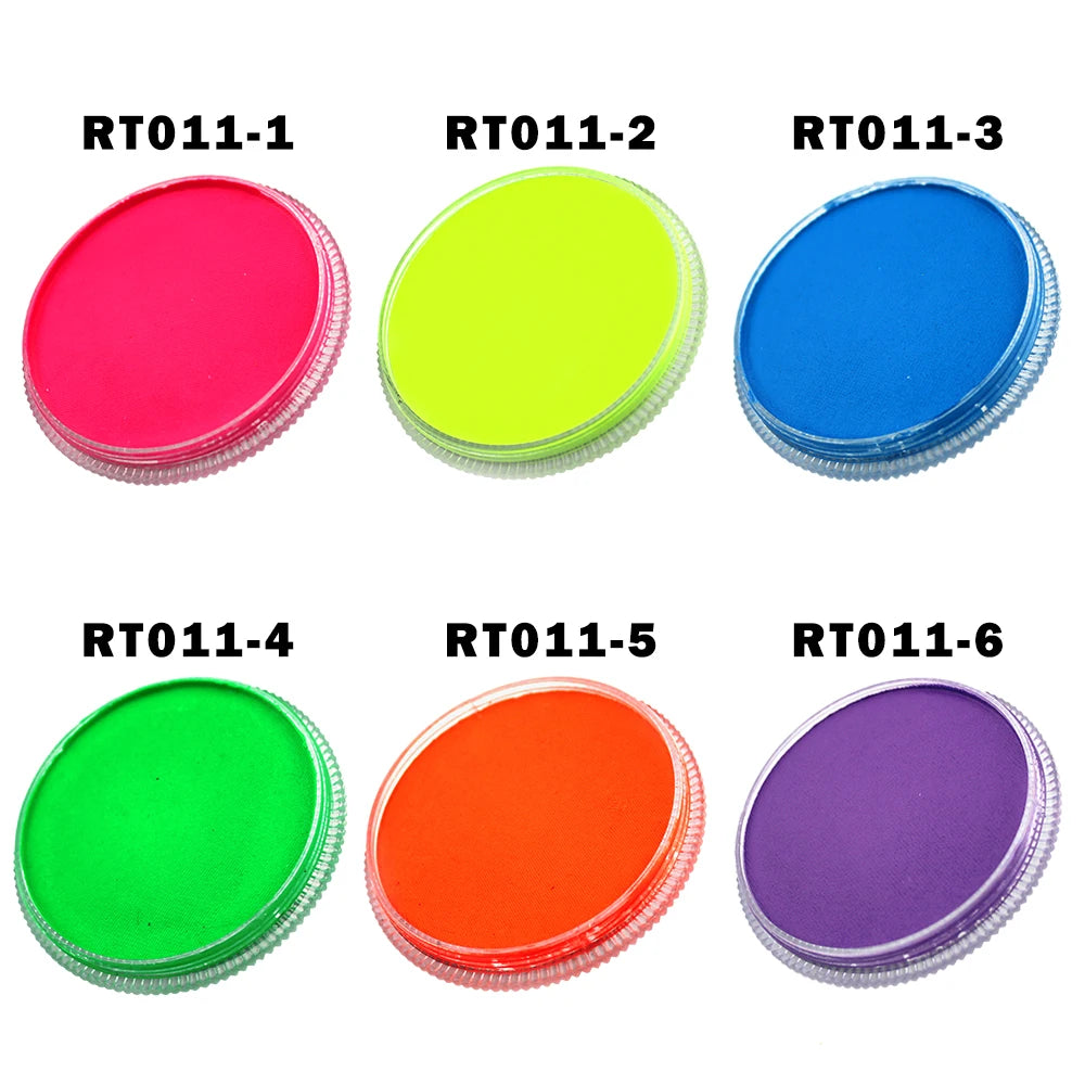 OPHIR DIY  Face Painting Neon Fluorescent  Makeup Drawing for Halloween Body Paint Pigment 30g/Set 13 Colors for Choose RT011