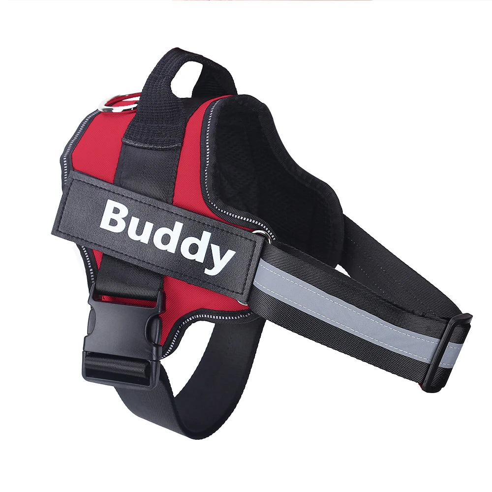 Personalized No-Pull Dog Harness, Reflective Breathable Vest for Small to Large Dogs, Walking and Training