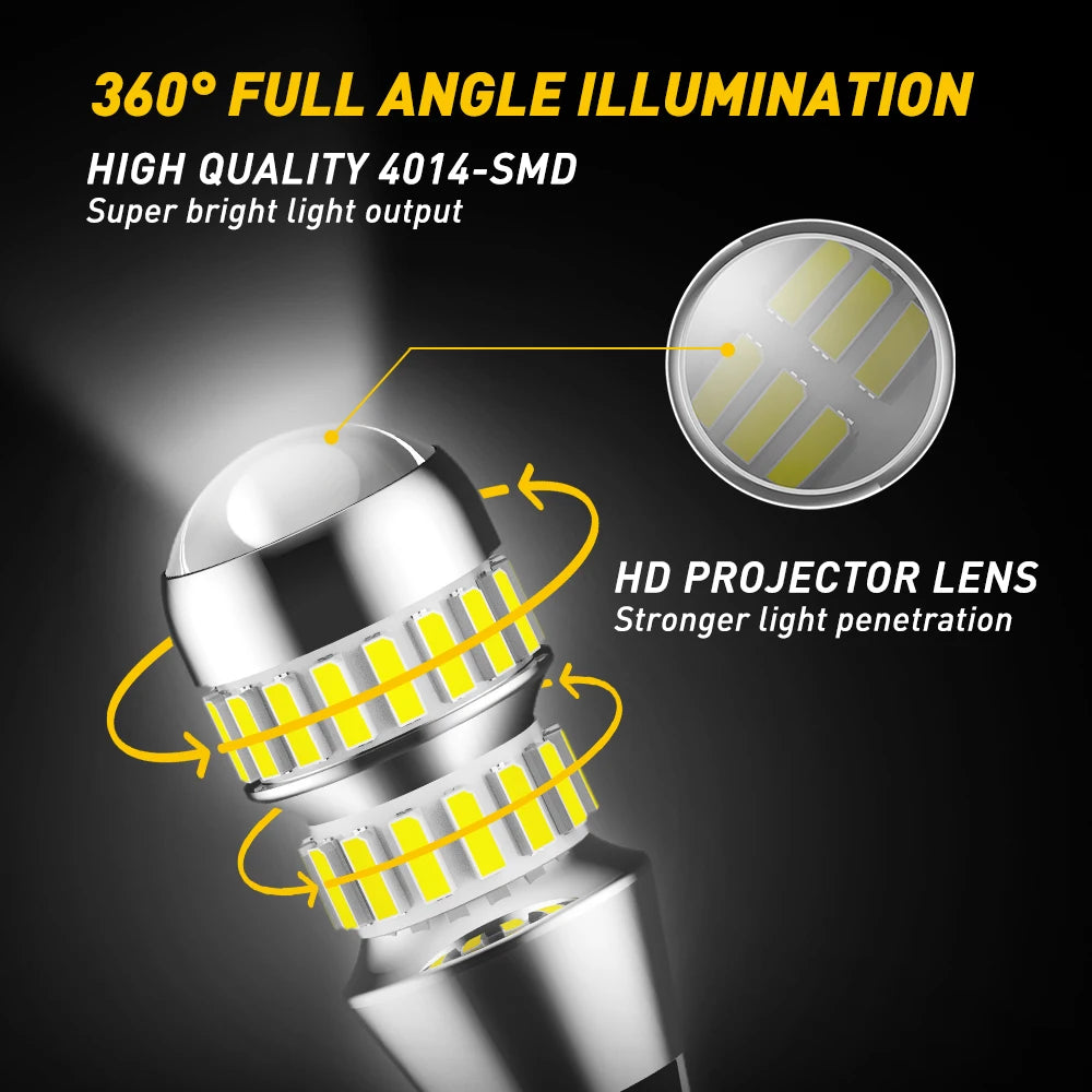 2-Pack 921 912 T15 LED Reverse Light Bulbs 6000K White, Bright Car Backup Lights