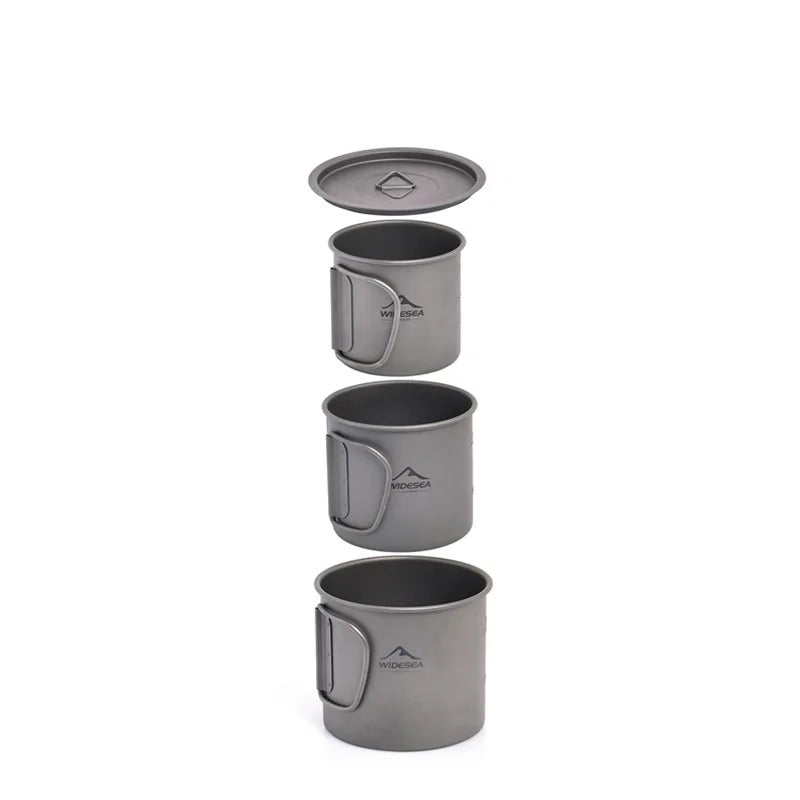 Widesea Titanium Camping Mug, Lightweight Outdoor Cup for Hiking and Backpacking