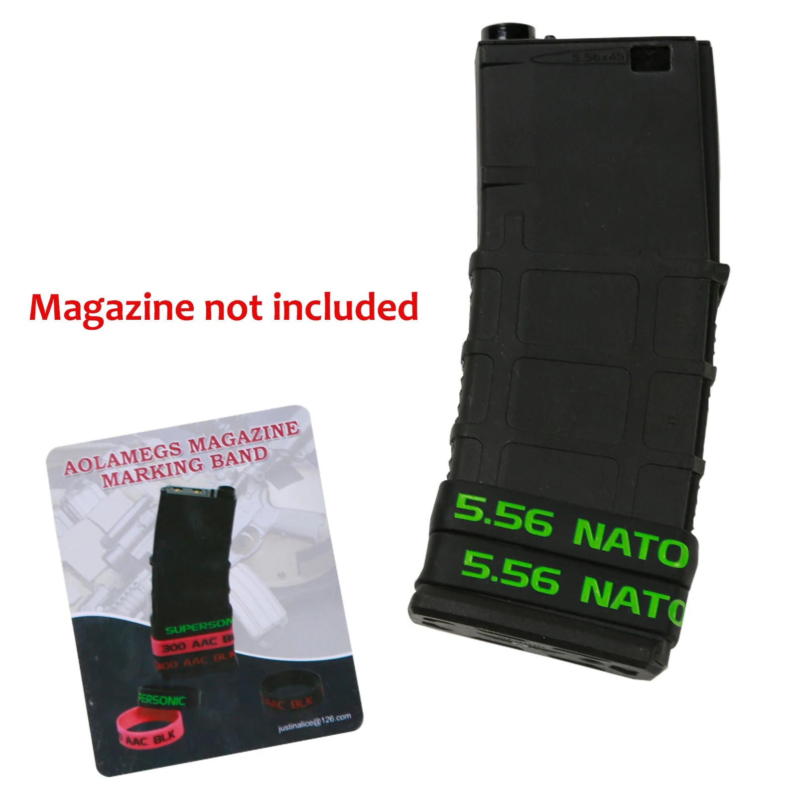 6/12 Pack Magazine Marking Band for 5.56 Nato 300 Blackout Magazine Marking Rubber Band Muti-Colors US Fast Shipping