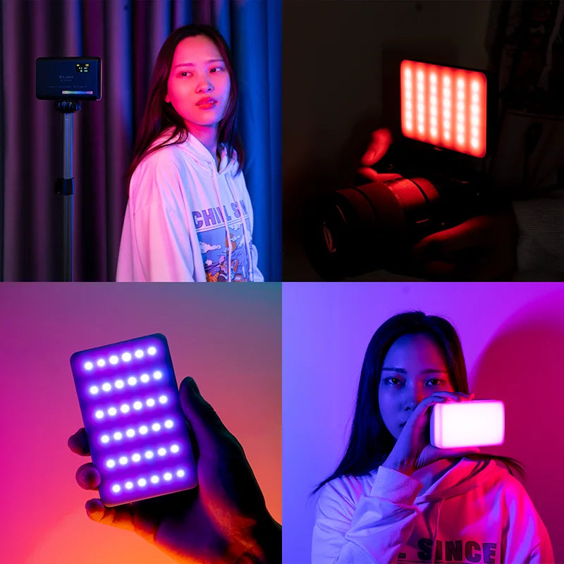 Ulanzi VL120 RGB LED Video Light, Rechargeable 3100mAh Mini Fill Light for Camera and Phone