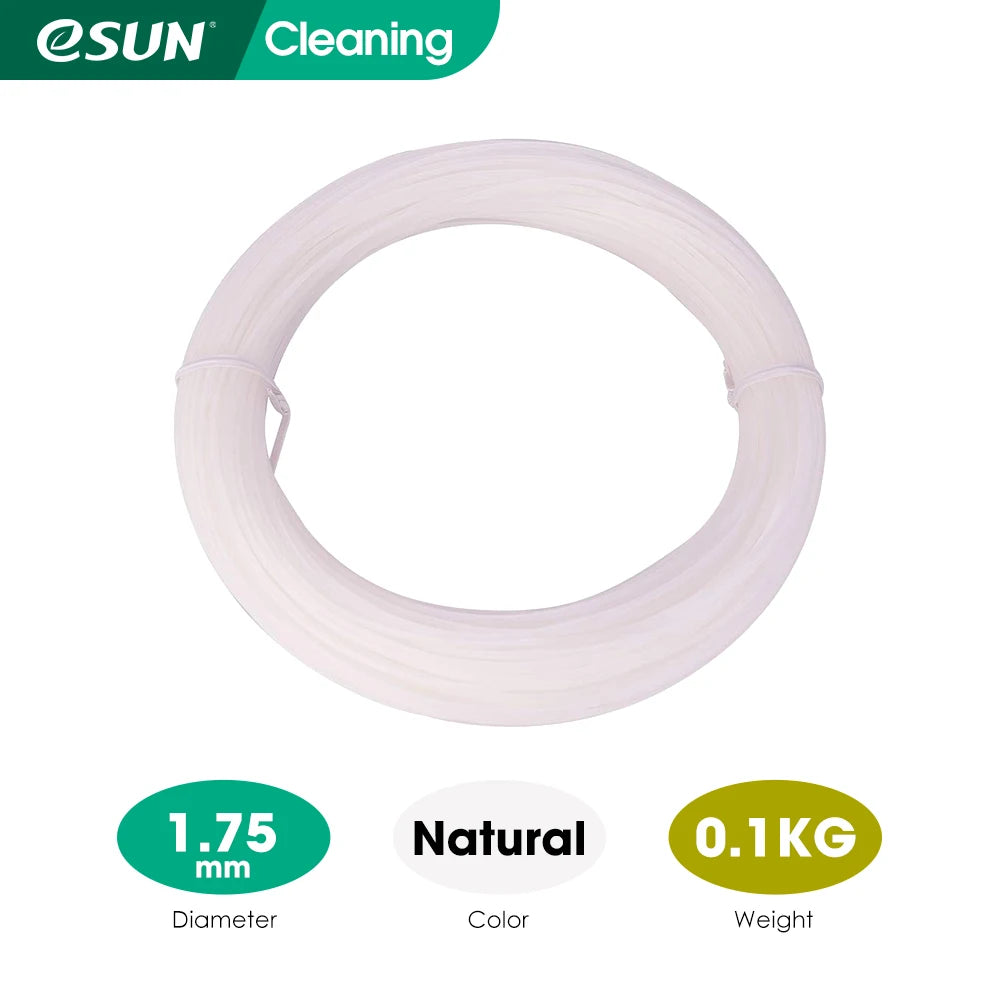 ESUN Cleaning Filament 1.75mm, 3D Printer Cleaning Filament, 100g Spool 3D Printing Accessories for 3D Printers